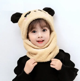Plyšová zimní kukla - PANDA - SVĚTLE HNĚDÁ