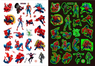 Dětské dočasné tetování - SVÍTÍCÍ VE TMĚ - SPIDER MAN 3