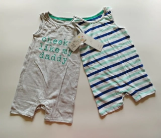 Set letních overalů - 2 kusy - (9-12 m)