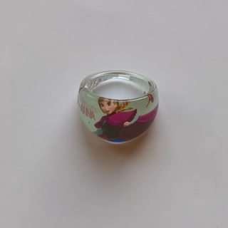 Prstýnek - LEDOVÉ KRÁLOVSTVÍ OVAL - Anna modrý - S VADOU